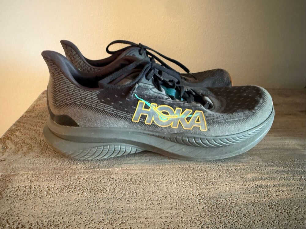 Hoka Mach 6 Running Shoes Teal Black Activewear Gym Workout Men's Size 11D